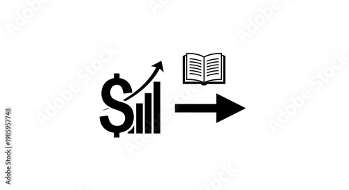 Conceptual illustration of financial growth and knowledge acquisition