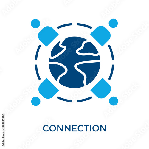 Connection Icon Dual Tone Style. Vector Illustration For Graphic Design