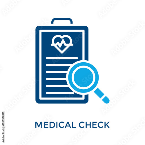 Medical Check Icon Dual Tone Style. Vector Illustration For Graphic Design