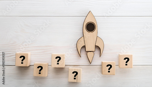 Startup and Innovation Challenge – Rocket with Question Mark Blocks