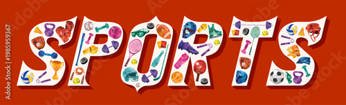 Sports font. Vector illustration.