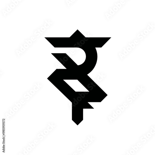 Abstract geometric symbol in black against a white background Free Download Abstract geometric symbol in black against a white background - GFXLoad
