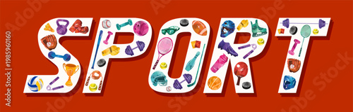 Sports font. Vector illustration.