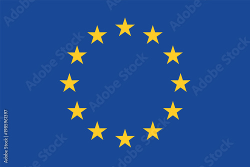european union flag blue background circle stars eu symbol unity europe banner international organization emblem political identity sign vector illustration official european community