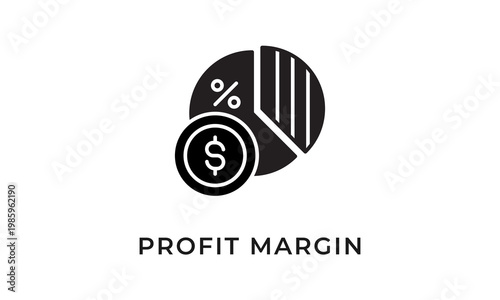 Profit Margin vector icon isolated on white background