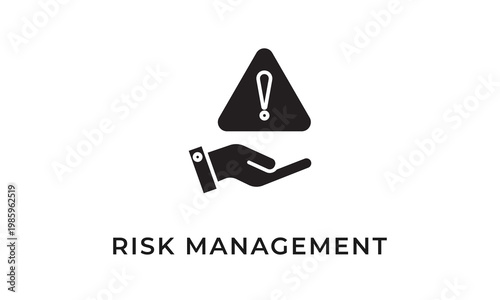 Risk management vector icon isolated on white background