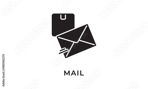 Mail  vector icon isolated on white background