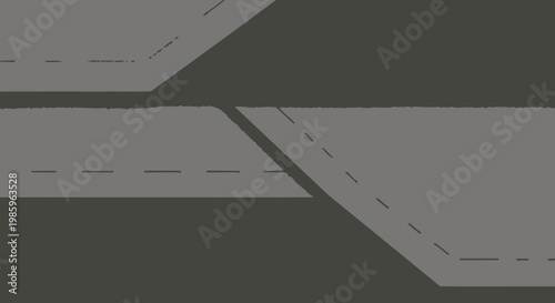 Modern abstract geometric pattern with parallel lines and angles on a dark grey background, creating a sleek design element.