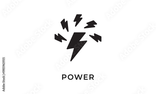 Power  vector icon isolated on white background