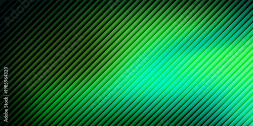 Dark green neon gradient ribbed glass. Vector ribbed glass texture background. Mesh gradient. acrylic ribbed bath surface. Reeded glass background semitransparent overlay. Bath wall window