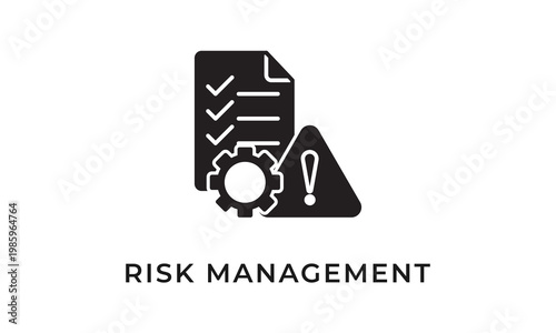 Risk Management  vector icon isolated on white background