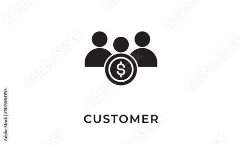 Customer  vector icon isolated on white background
