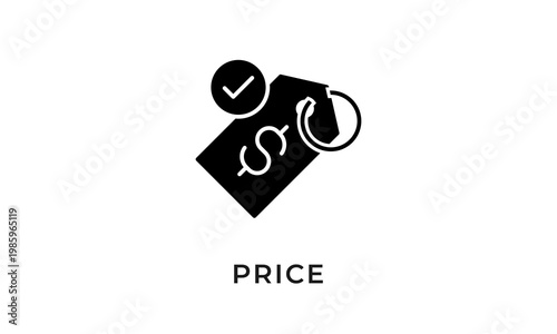 Price vector icon isolated on white background