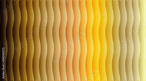 Golden Wavy Abstract Background with Flowing Texture