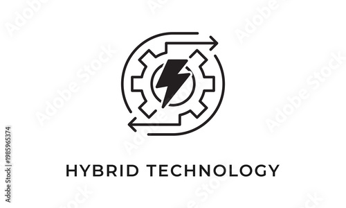 Hybrid Technology vector icon isolated on white background