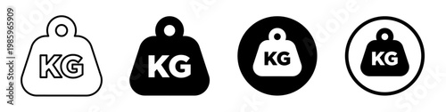 weight kg measure icon