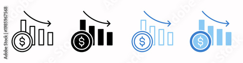 Recession Vector Illustration In Multistyle