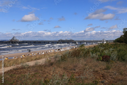 Blick von dem Heringsdorfer Baumwipfelpfad auf die Naturlandschaft der Ostseeinsel Usedom	