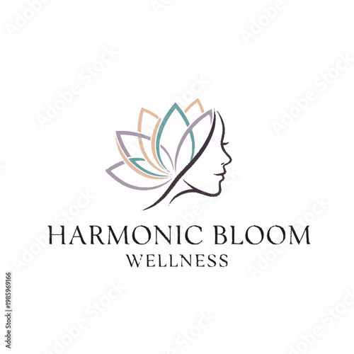 Harmonic Bloom Wellness Logo Design.