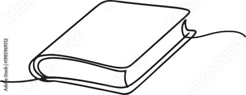 closed book line art icon education reading symbol design vector illustration