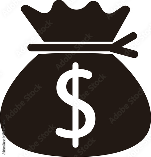 ドルが入っている袋のアイコン