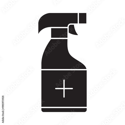 Disinfectant Spray Bottle Glyph Icon