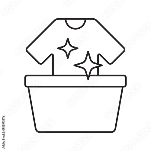 Laundry Basin Clothes Line Icon