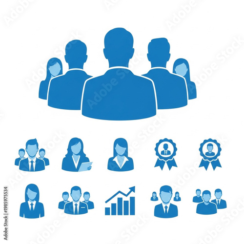 Business people icons and teamwork.