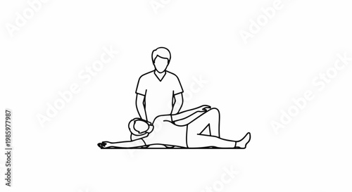 Person receiving physical therapy from a medical professional