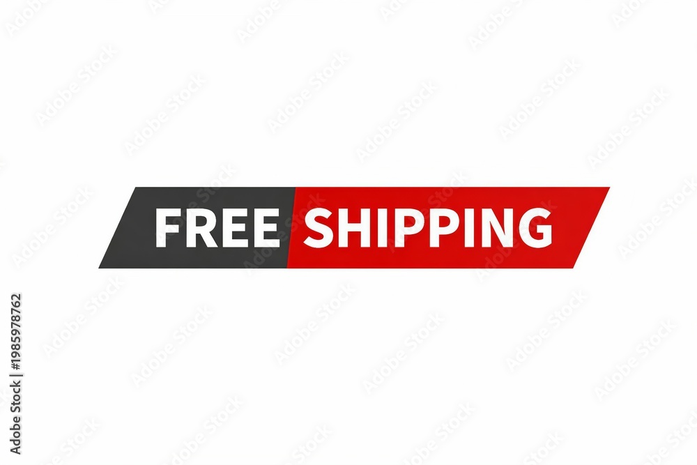 Obraz premium Promotional banner advertising free shipping for online purchases