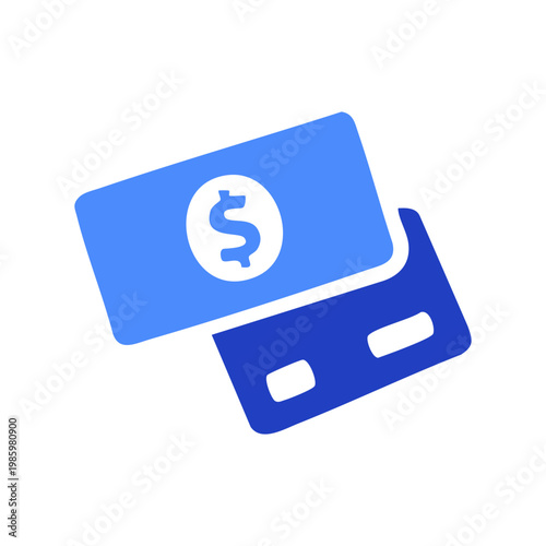 credit card with dollar sign, finance icon, payment symbol