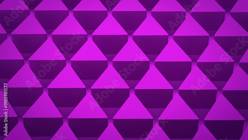Purple triangular background 3D illustration