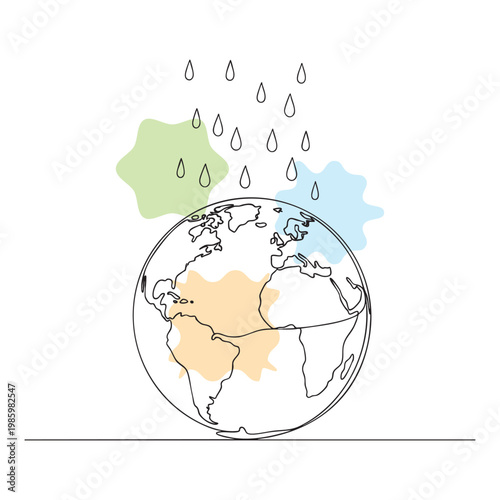 climate change, global warming, raindrops on earth