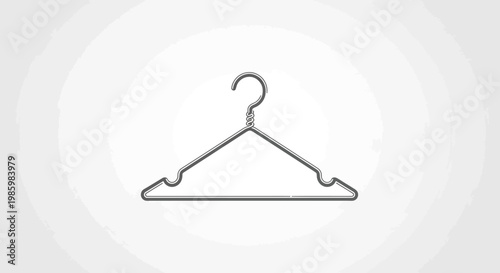A single metal clothes hanger.