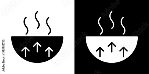 Geothermal Icon Sheet Black And White