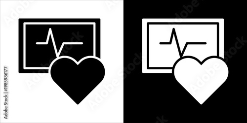 EKG Icon Sheet Black And White