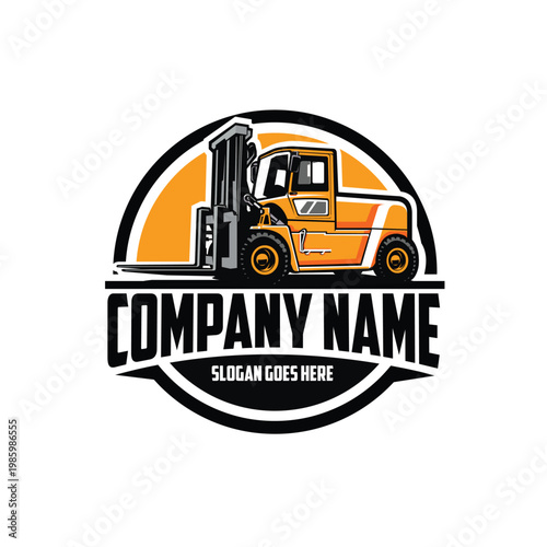 Forklift company logo vector. Best for logistic and warehouse related industry