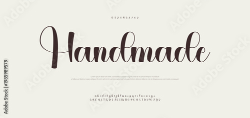 Hand drawn vector alphabet. Modern monoline signature script font. Elegant Signature Font. Typography fonts regular uppercase and lowercase. vector illustration
