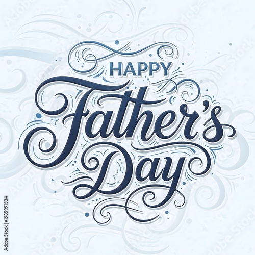 Happy father's day text art with glasses and a mustache design