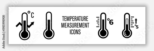 Temperature Measurement Icons Set.