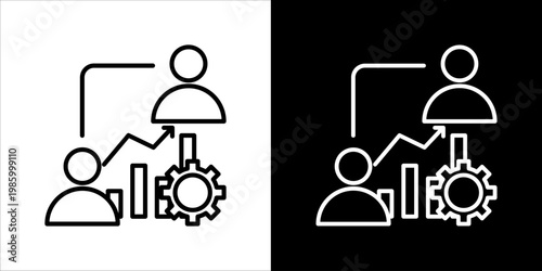 Vendor Management Icon Sheet Black And White