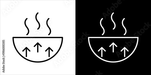 Geothermal Icon Sheet Black And White