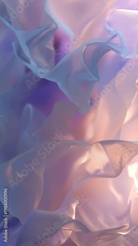 abstract flowing silk in pastel purple and blue