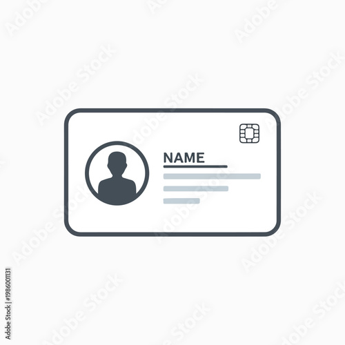 Identity Card with Silhouette and Chip
