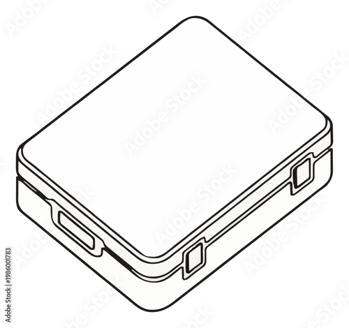 Minimalist console carrying case line art vector ico.... Generative AI
