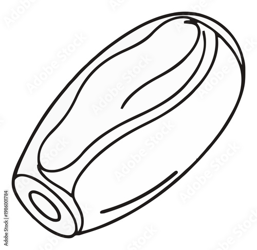 Minimalist thermal paste syringe line art vector ico.... Generative AI