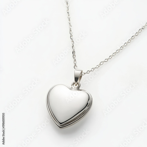 Minimalist heart pendant necklace jewelry with smooth silver surface on chain perfect for elegant and simple style enhancing any outfit beautifully