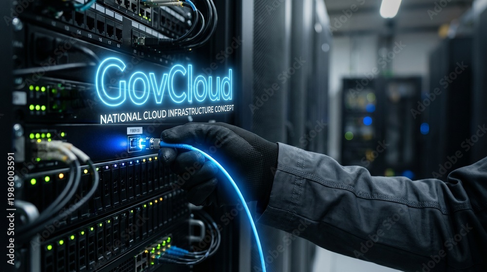 Fototapeta premium GovCloud Networking Operations in a Secure Environment
