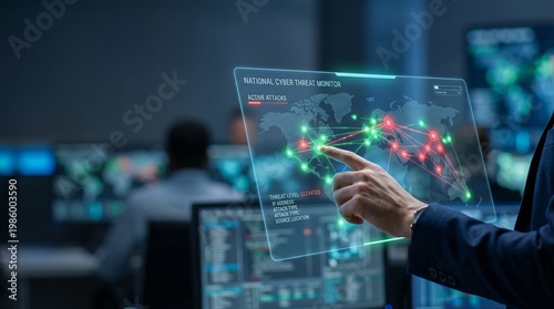 Wallpaper Mural Data Analysis Action, Cybersecurity Monitoring, Control Room, Digital Interface, Technical Environment, Close-up View, High-Tech Concept Torontodigital.ca