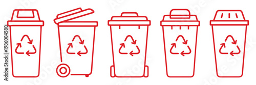 Tableau sur toile Trash icons set